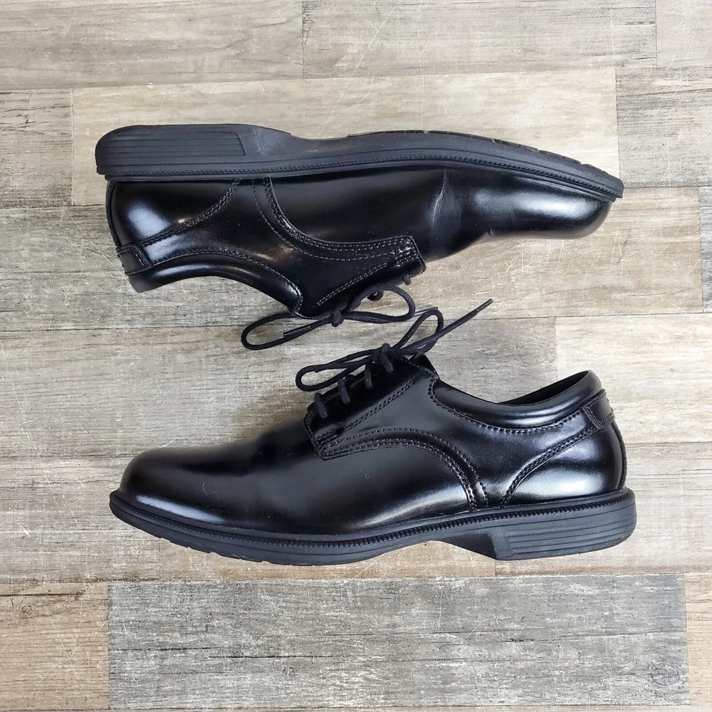 Nunn Bush Baker Street Plain Toe Oxford Shoes Mens Sz 11.5 Black Dress